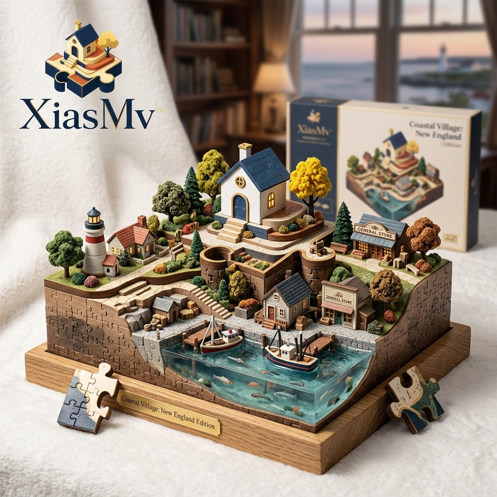 XiasMv™ Coastal Village: New England Edition 3D Puzzle Diorama