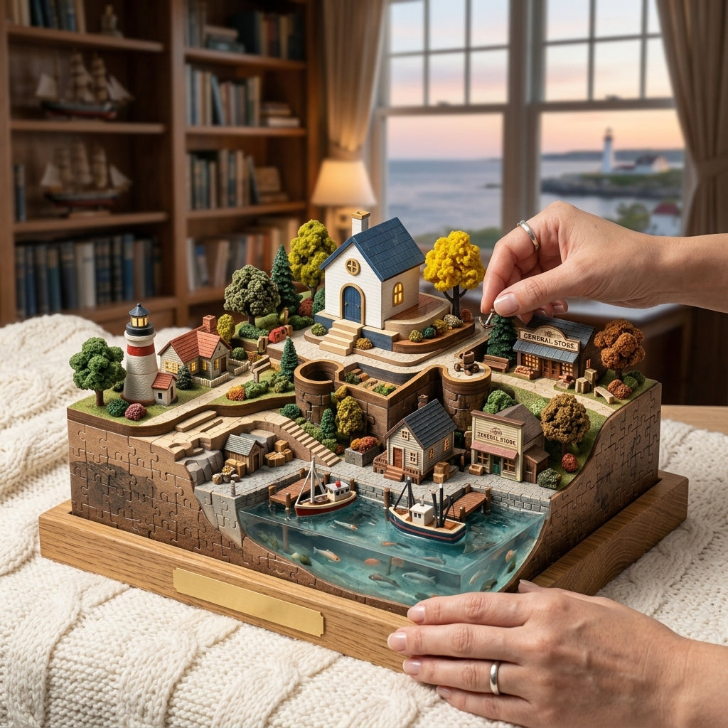 XiasMv™ Coastal Village: New England Edition 3D Puzzle Diorama