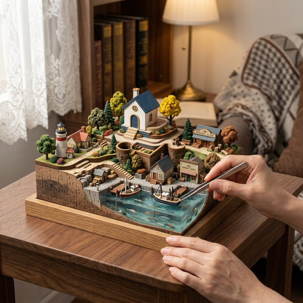 XiasMv™ Coastal Village: New England Edition 3D Puzzle Diorama