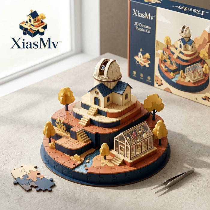*XiasMv™ 3D Observatory Garden Diorama Puzzle Kit*